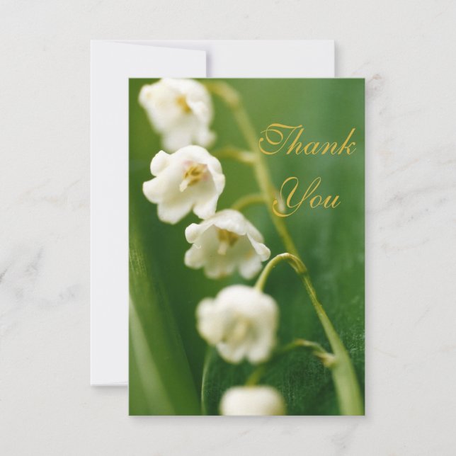 Carte De Remerciements Lys blanc du muguet (Convallaria majalis)  (Devant)