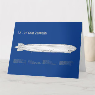 Carte De Remerciements LZ 127 Graf Zeppelin - Plan directeur des navires 