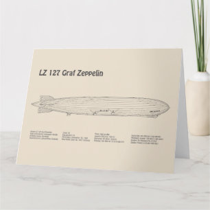 Carte De Remerciements LZ 127 Graf Zeppelin - Plan directeur des navires 