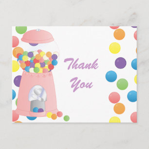 Carte De Remerciements Machine à gumball