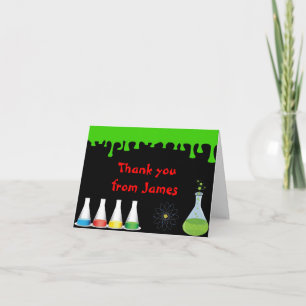 Carte De Remerciements Mad Science Scientist Birthday Thank You