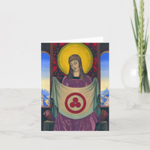 Carte De Remerciements Madonna Oriflamma par Nicholas Roerich