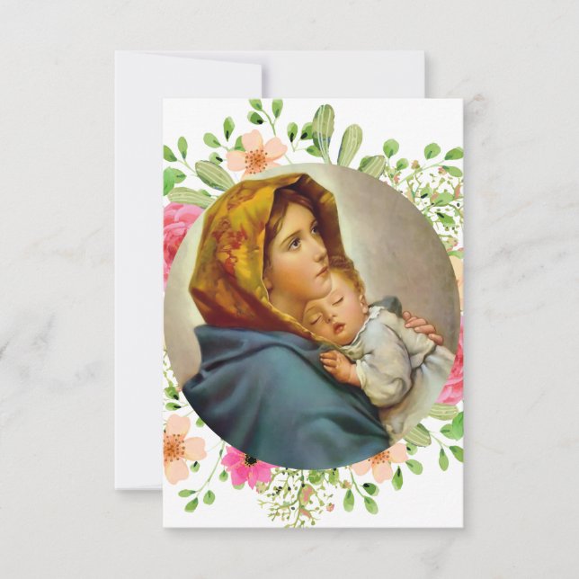 Carte De Remerciements Madonnina Madonna des rues Ferruzzi Mary (Devant)