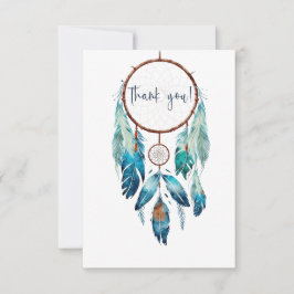 Carte De Remerciements Magic Aquamarine Dreamcatcher Baby Shower