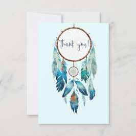 Carte De Remerciements Magic Aquamarine Dreamcatcher Baby Shower