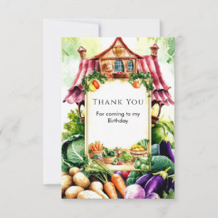 Carte De Remerciements Magic Vegetables Farmers Market Anniversaire