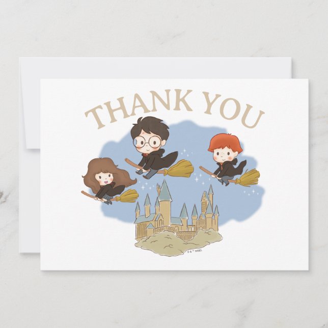 Carte De Remerciements Magical Harry Potter and Hogwarts Thank You (Devant)