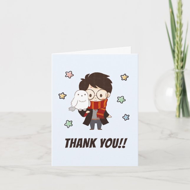 Carte De Remerciements Magique HARRY POTTER™ et anniversaire de Poudlard (Devant)