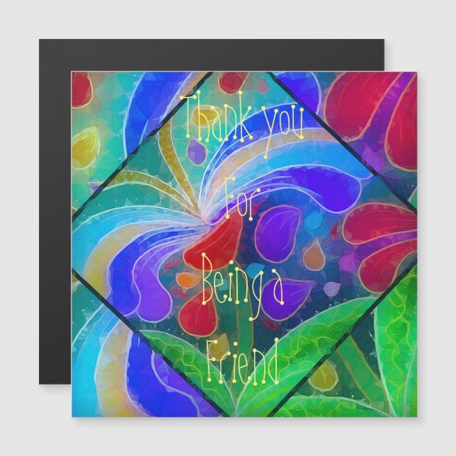 Carte de remerciements magnétique (Devant / Derrière)