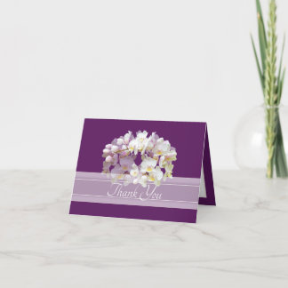 Carte De Remerciements Magnifique orchidée blanche élégante en grappes Me