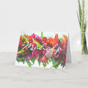 Carte De Remerciements Mahalo