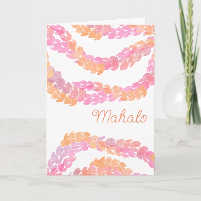 Carte De Remerciements Mahalo (Devant)