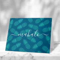 Mahalo turquoise turquoise script d'ananas tropica
