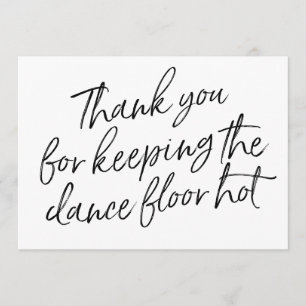 Carte De Remerciements Main élégante avec lettre calligraphiée "Merci" DJ