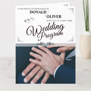 Carte De Remerciements Mains d'un couple gay de mariage avec des anneaux