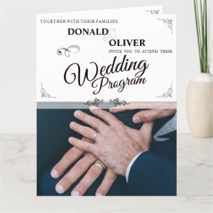 Carte De Remerciements Mains d'un couple gay de mariage avec des anneaux