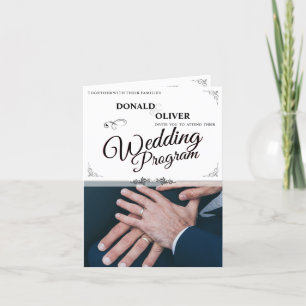 Carte De Remerciements Mains d'un couple gay de mariage avec des anneaux