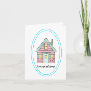 CARTE DE REMERCIEMENTS MAISON SWEET HOME, FÉLICITATIONS! NOUVELLE MAISON 