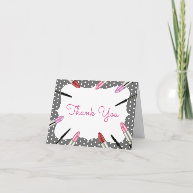 Carte De Remerciements Makeup Thank You Note (Devant)