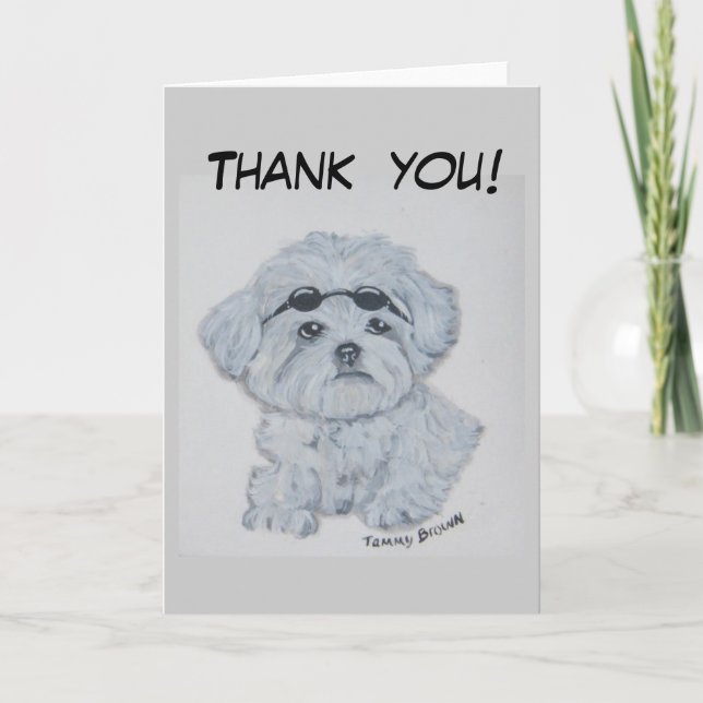 Carte De Remerciements Maltais Thank you card (Devant)