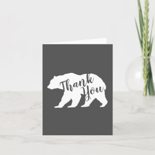 Carte De Remerciements Mama Bear Baby shower Woodland Lodge Boy Blue