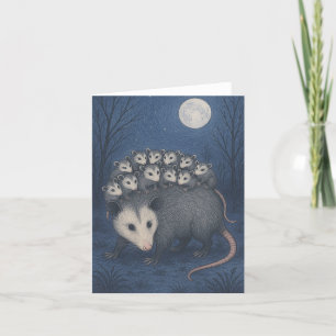 Carte De Remerciements Mama Opossum