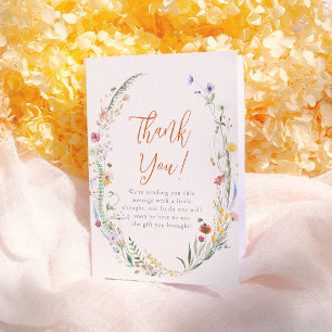 Carte De Remerciements Mama to Bee Fleur sauvage Boho Girl Baby shower
