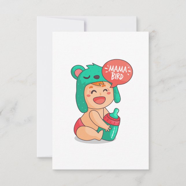 Carte De Remerciements maman future maman baby shower (Devant)