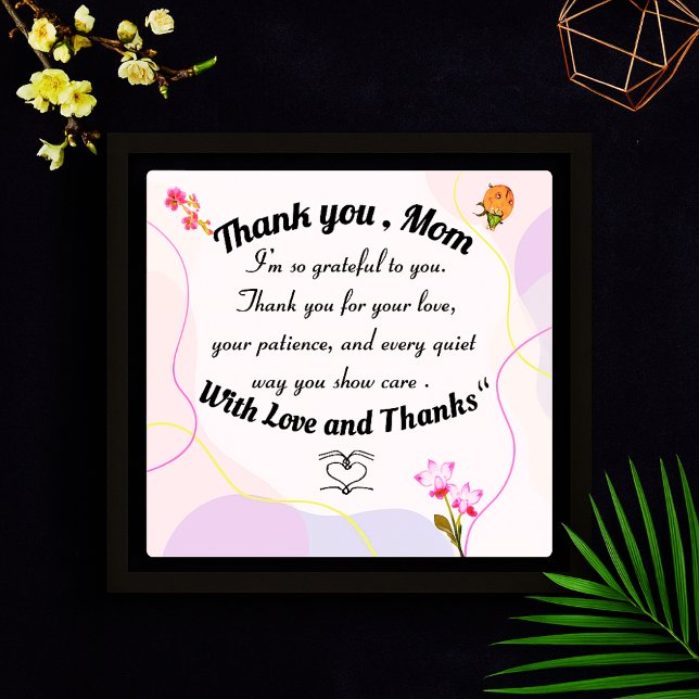 Carte De Remerciements Maman Merci, Je suis tellement reconnaissante (Créateur téléchargé)