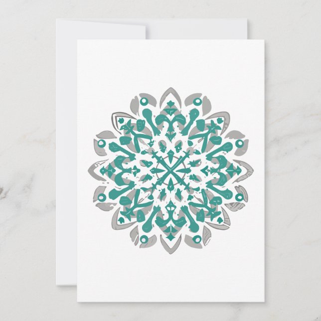 Carte De Remerciements mandala Frisson de Noëlmandala Papillon de Noël (Devant)