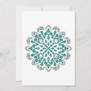 Carte De Remerciements mandala Frisson de Noëlmandala Papillon de Noël