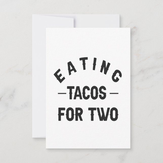 Carte De Remerciements Manger Tacos Pour Deux Cadeaux De Grossesse Matern (Devant)