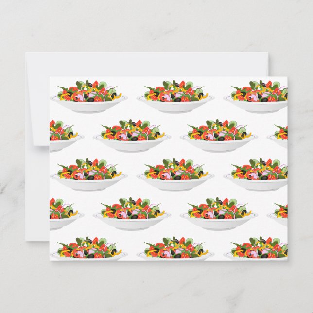 Carte De Remerciements Mangez plus de plantes frais motivation salade let (Devant)