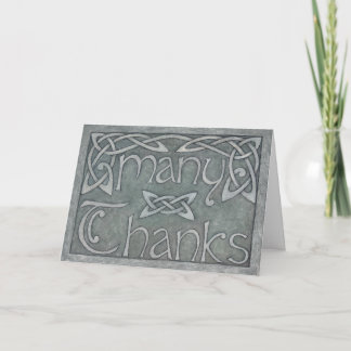 Carte De Remerciements "Many Thanks" Celtic Thank You Card