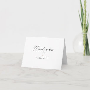 Carte De Remerciements MARAH Élégance Moderne Minimaliste Crème
