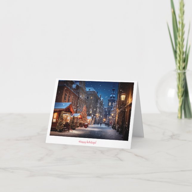 Carte De Remerciements Marché de Noël (Devant)