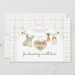 Carte De Remerciements Marché de producteurs locaux Baby Shower fille