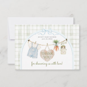 Carte De Remerciements Marché de producteurs locaux Baby Shower garçon