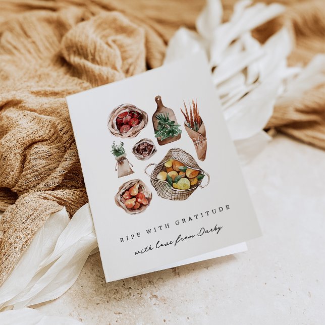 Carte De Remerciements "Marché de producteurs "Mûris avec gratitude"" (Créateur téléchargé)