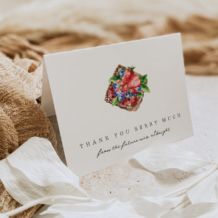 Carte De Remerciements Marché fermier "Berry Much" Baby Shower de mariage