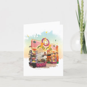 Carte De Remerciements Mardi Gras Arch Galveston, aquarelle inspirée