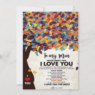 Carte De Remerciements Mari à mon homme que j'aime mari