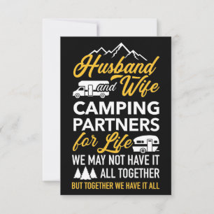 Carte De Remerciements Mari et femme partenaires de camping