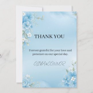 Carte de remerciements mariage