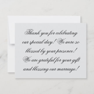 Carte de remerciements mariage