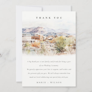 Carte De Remerciements Mariage à l'aquarelle à Colorado Springs, Colorado