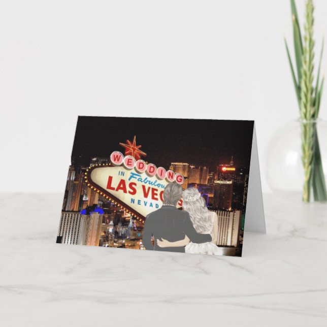 Carte De Remerciements Mariage à Las Vegas Card (Devant)