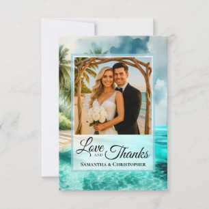 Carte De Remerciements Mariage Amour & Remerciements Photo & Note