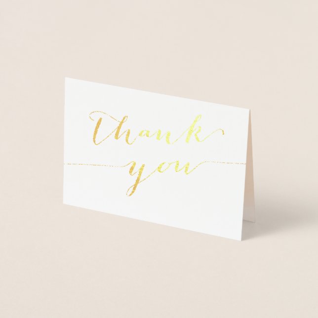 Carte de remerciements Mariage Apricot Gold Foil (Devant)