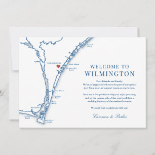 Carte De Remerciements Mariage aux jardins d'Airlie Bienvenue à Wilmingto